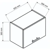 Szafki kuchenne - Szafka kuchenna wisząca 50 VITA W50 OKGR biała połysk - miniaturka - grafika 1