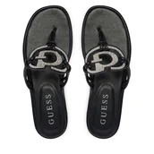 Klapki i japonki damskie - Japonki Guess FLJSM2 SAT21 Czarny - miniaturka - grafika 1