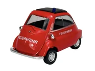 Samochody i pojazdy dla dzieci - WELLY BMW ISETTA STRAŻ POŻARNA 1:34 Samochód Nowy Metalowy Model - miniaturka - grafika 1