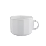 Filiżanki - Filiżanka 250 Ml Porcelanowa Biała Merkury Lubiana - miniaturka - grafika 1