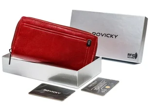 Duży elegancki damski portfel od Rovicky z RFID - Portfele - miniaturka - grafika 1