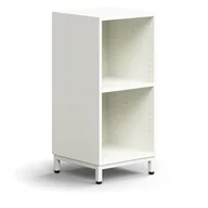 Regały biurowe - Regał QBUS, 1 półka, nóżki, 868x400x400 mm, biały - miniaturka - grafika 1