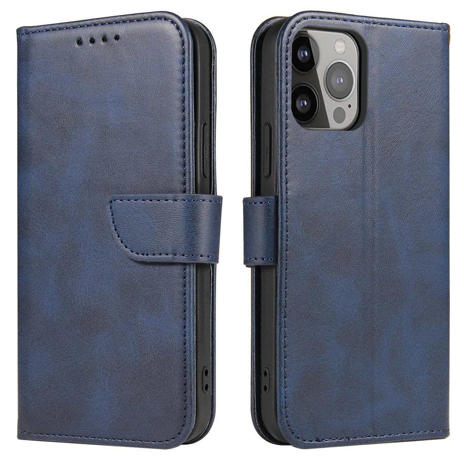 Etui pokrowiec z klapką na iPhone 16e Magnet Case - niebieski