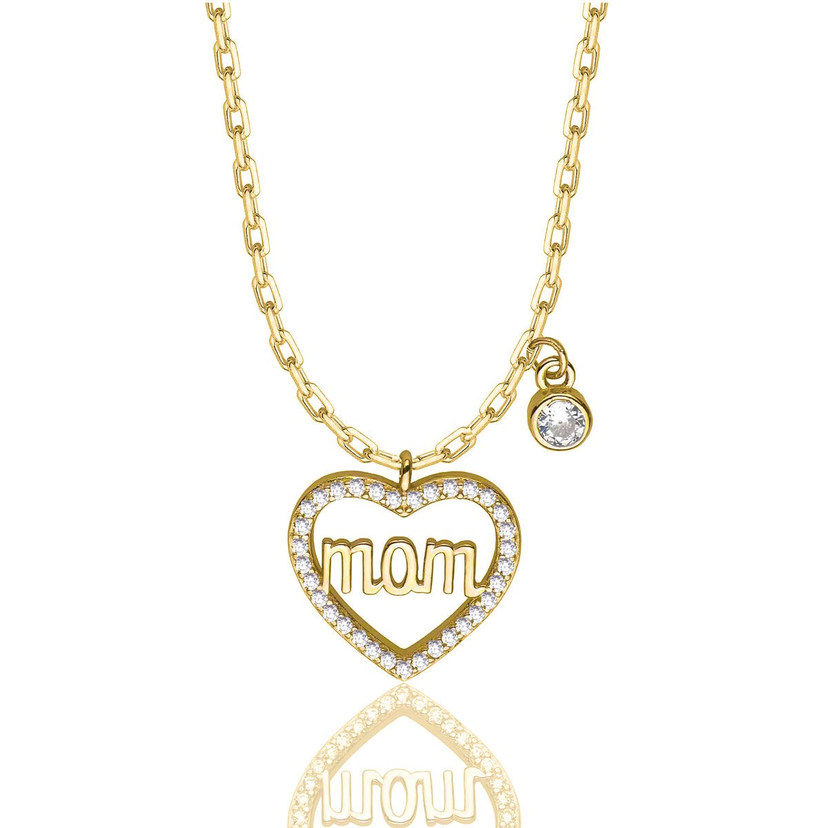 Naszyjnik Ankier Serce Cyrkonie 925 585 - 1,3Mm