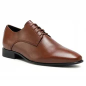 Półbuty damskie - Geox High Life Półbuty Skórzane Brązowe 44 Jwa - miniaturka - grafika 1