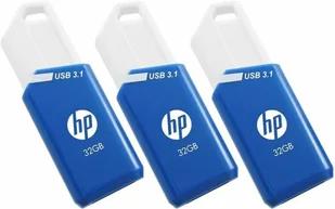 HP x755w Triple Pack pamięć USB 32 GB USB Typu-A 3.2 Gen 1 (3.1 Gen 1) Niebieski, Biały P-HPFD755W32X3-GE - Pendrive - miniaturka - grafika 1