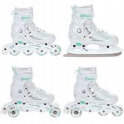 Wrotki - Rolki Łyżwy 4w1 Raven Spirit White/Mint 37-40 - miniaturka - grafika 1