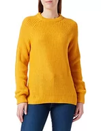 Swetry damskie - bestseller a/s Damski sweter VMLEA LS O-Neck Blouse PI NOOS Pulower, Golden Yellow, S - miniaturka - grafika 1