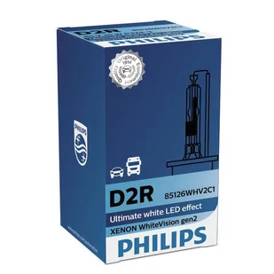 Philips Żarówka ksenonowa WhiteVision D2R 85V 35W 5000K 85126WHV2C1 - Żarówki samochodowe - miniaturka - grafika 1