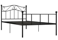 Łóżka - Czarne Pojedyncze Łózko Metalowe 100X200 Cm L5-W73 - miniaturka - grafika 1