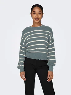 ONLY Sweter w kolorze niebiesko-białym - Swetry damskie - miniaturka - grafika 1