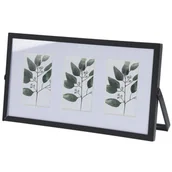 Ramki na zdjęcia - Stylowa czarna ramka na 3 zdjęcia metalowa 12x22cm - miniaturka - grafika 1