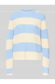Swetry damskie - Sweter z dzianiny z prążkowanymi wykończeniami model REMONE - Soyaconcept - miniaturka - grafika 1