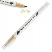 Kredki, ołówki, pastele i pisaki - Pisak PENTEL Brush Sign Pen Twin SESW30 beżowy - miniaturka - grafika 1