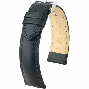 Czarny pasek skórzany 20 mm HIRSCH Kent 01002050-2-20 (L)  | OFICJALNY SKLEP | RATY 0% • Zapłać później PayPo • GRATIS WYSYŁKA ZWROT DO 365DNI - Akcesoria do zegarków - miniaturka - grafika 1