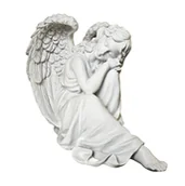 Figurki dekoracyjne - Figurka Śpiącego Anioła - (22 cm), Spokój i Harmonia w Twoim Domu. - miniaturka - grafika 1