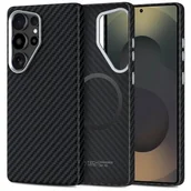 Etui i futerały do telefonów - Etui TECH-PROTECT Ion Carbon MagSafe do Samsung Galaxy S25 Ultra Czarny - miniaturka - grafika 1