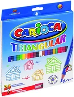 Przybory szkolne - Carioca Kredki ołówkowe trójkątne 24 kolorów 42516-24 - miniaturka - grafika 1