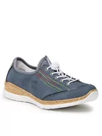 Sneakersy damskie - Rieker Sneakersy N42T0-14 Granatowy - miniaturka - grafika 1