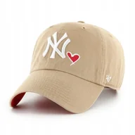Czapki i chusty sportowe męskie - Czapka z daszkiem 47 Brand New York Yankees Khaki Icon uniwersalny - miniaturka - grafika 1