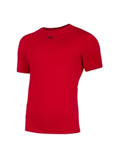Koszulki sportowe męskie - 4F Koszulka funkcyjna w kolorze czerwonym - grafika 1