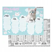 Szkolne artykuły papiernicze - PLAN LEKCJI Z TABLICZKĄ MNOŻENIA DLA DZIEWCZYNKI KOTEK Starpak - miniaturka - grafika 1