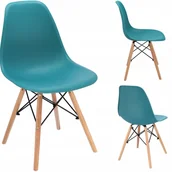 Krzesła - Jumi, Krzesło skandynawskie, Kuchenne, Niebieskie - miniaturka - grafika 1