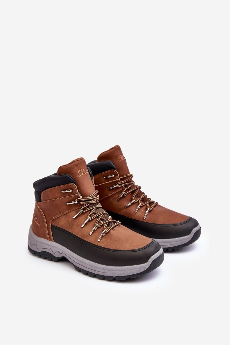 Męskie Buty Trekkingowe Trapery Brązowe Maraena-44