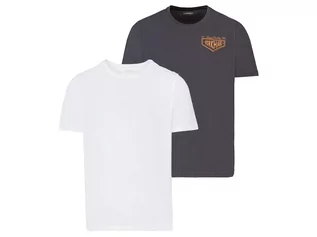Koszulki męskie - LIVERGY LIVERGY T-shirty męskie z bawełny, 2 sztuki (XXL (60/62), Biały/szary) 4055334530644 - grafika 1
