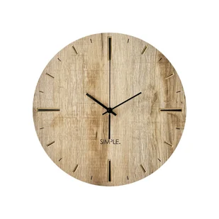 Zegar ścienny Adam śr. 36 cm brązowy z cichym mechanizmem - Zegary - miniaturka - grafika 1