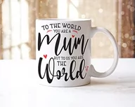 Herbata - Dzień Matki kubek i podstawka zestaw to World You are Mum Mummy Grandma kawa herbata prezent (Mug) - miniaturka - grafika 1