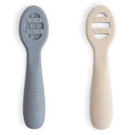 Sztućce dla dzieci - Pierwsze łyżeczki dla niemowląt 2-pack Tradewinds & Shifting Sand, Mushie - miniaturka - grafika 1