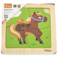 Puzzle - VIGA DREWNIANE PUZZLE NA PODKŁADCE KONIK 51312 51312 - miniaturka - grafika 1