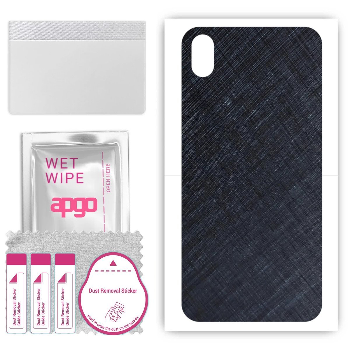 Folia naklejka skórka strukturalna na TYŁ do Doogee X11 - Tytan Niebieski - apgo SKINS