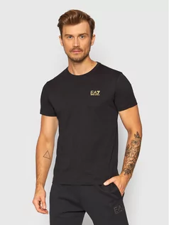 Koszulki męskie - Emporio Armani EA7 T-Shirt 8NPT51 PJM9Z 0208 Czarny Regular Fit - grafika 1