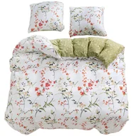 Pościel - Pościel 140x200 bawełna satynowa dwustronna GierekHoff 2 el kwiaty - miniaturka - grafika 1