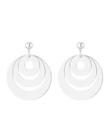 Kolczyki - Srebrne kolczyki potrójne koła - miniaturka - grafika 1