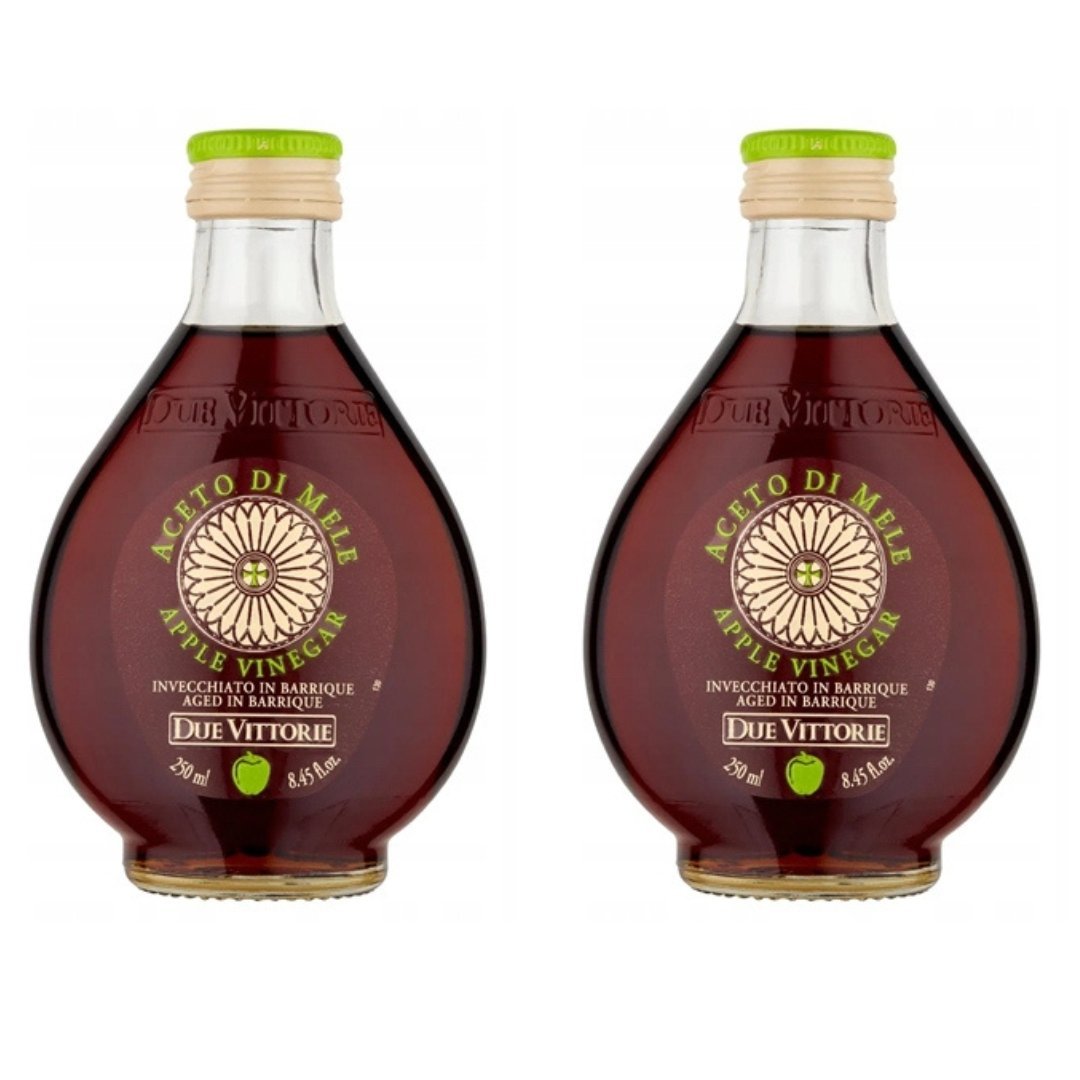 Due Vittorie Ocet Jabłkowy Barique w Beczce 2x250ml - Wyjątkowa jakość i smak z beczkowanego dojrzałego octu jabłkowego