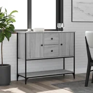 Szafki nocne - vidaXL Komoda, szary dąb sonoma, 100x36x85 cm, materiał drewnopochodny - miniaturka - grafika 1