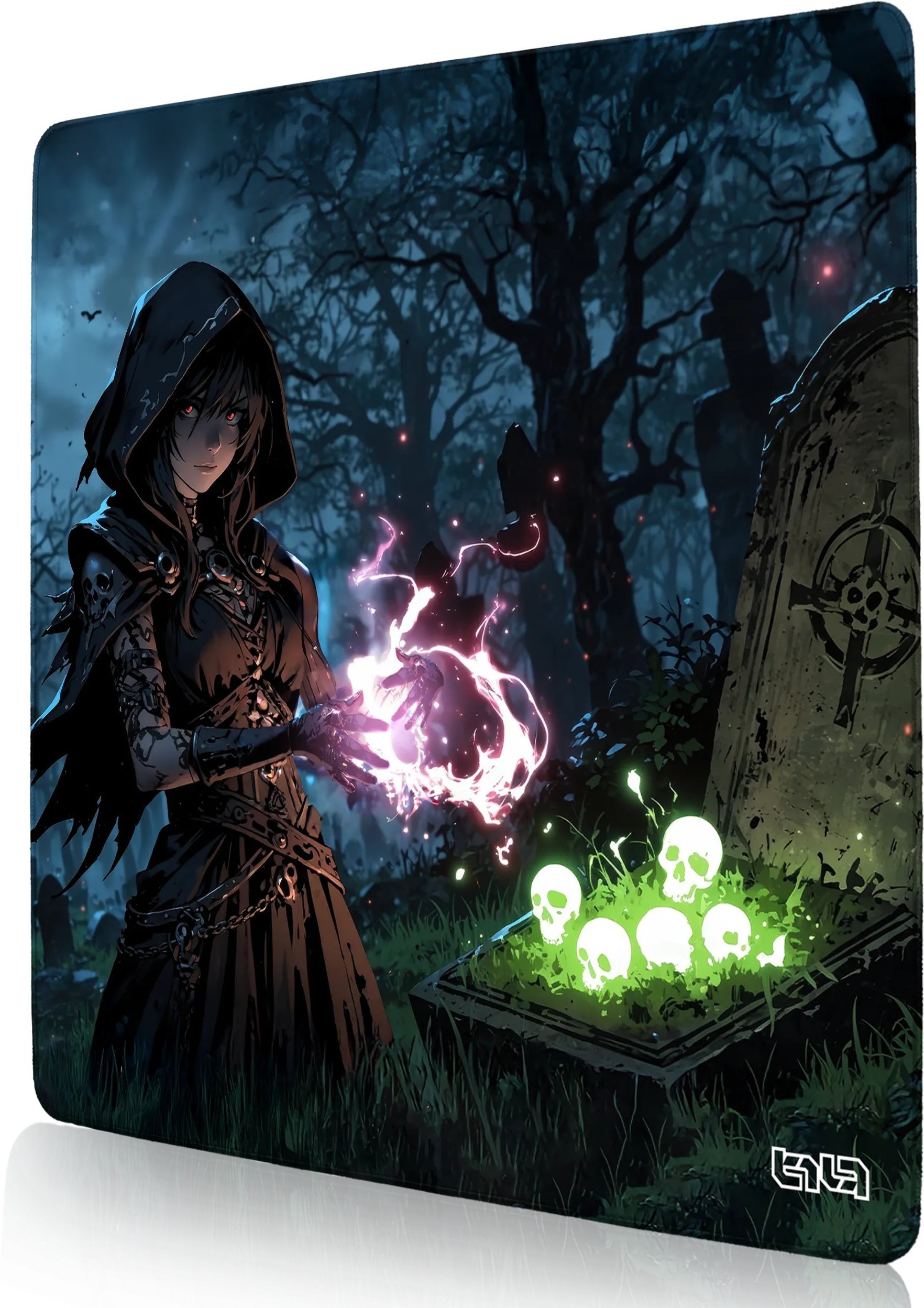 PODKŁADKA GAMINGOWA Nekromantka Kuro 30x30 TILT Gamingowa Duża Na biurko