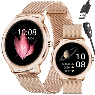 Rubicon RNBE66 - (sr014b) Różowe złoto - Smartwatch - miniaturka - grafika 1