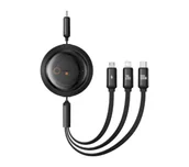 Kable USB - Baseus USB-C 3w1 Free2Draw USB-C/Lightning/Micro 100W 1,1m Czarny - miniaturka - grafika 1