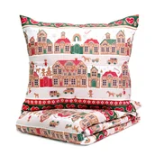 Pościel - Pościel LAPLAND z mikrofibry w domki 200x220 cm HOMLA - miniaturka - grafika 1