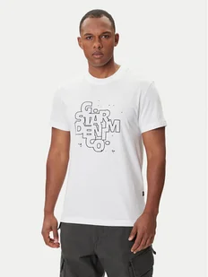 G-Star Raw T-Shirt HD Print D26824-D975 Biały Regular Fit - Koszulki męskie - miniaturka - grafika 1