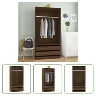 Szafy - The Living Store Szafa Brązowy dąb 100x50x200 cm Materiał drewnopochodny - miniaturka - grafika 1