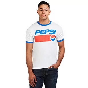 Pepsi Koszulka męska, Biały (biały/królewski Wry), S - Koszulki męskie - miniaturka - grafika 1