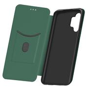 Etui i futerały do telefonów - Etui Folio Samsung Galaxy A32 5G z miejscem na kartę i podstawką Carbon Effect Green - miniaturka - grafika 1