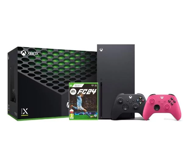 Xbox Series X z napędem - 1TB - dodatkowy pad (różowy) - EA SPORTS FC 24 - Kup na Raty - RRSO 0%