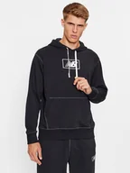Bluzy męskie - New Balance Bluza NB Essentials Hoodie MT33508 Czarny Regular Fit - miniaturka - grafika 1