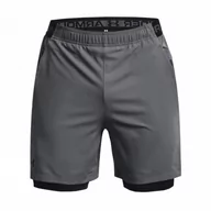 Spodnie sportowe męskie - Męskie spodenki treningowe UNDER ARMOUR UA Vanish Woven 2in1 Shorts - szare - miniaturka - grafika 1